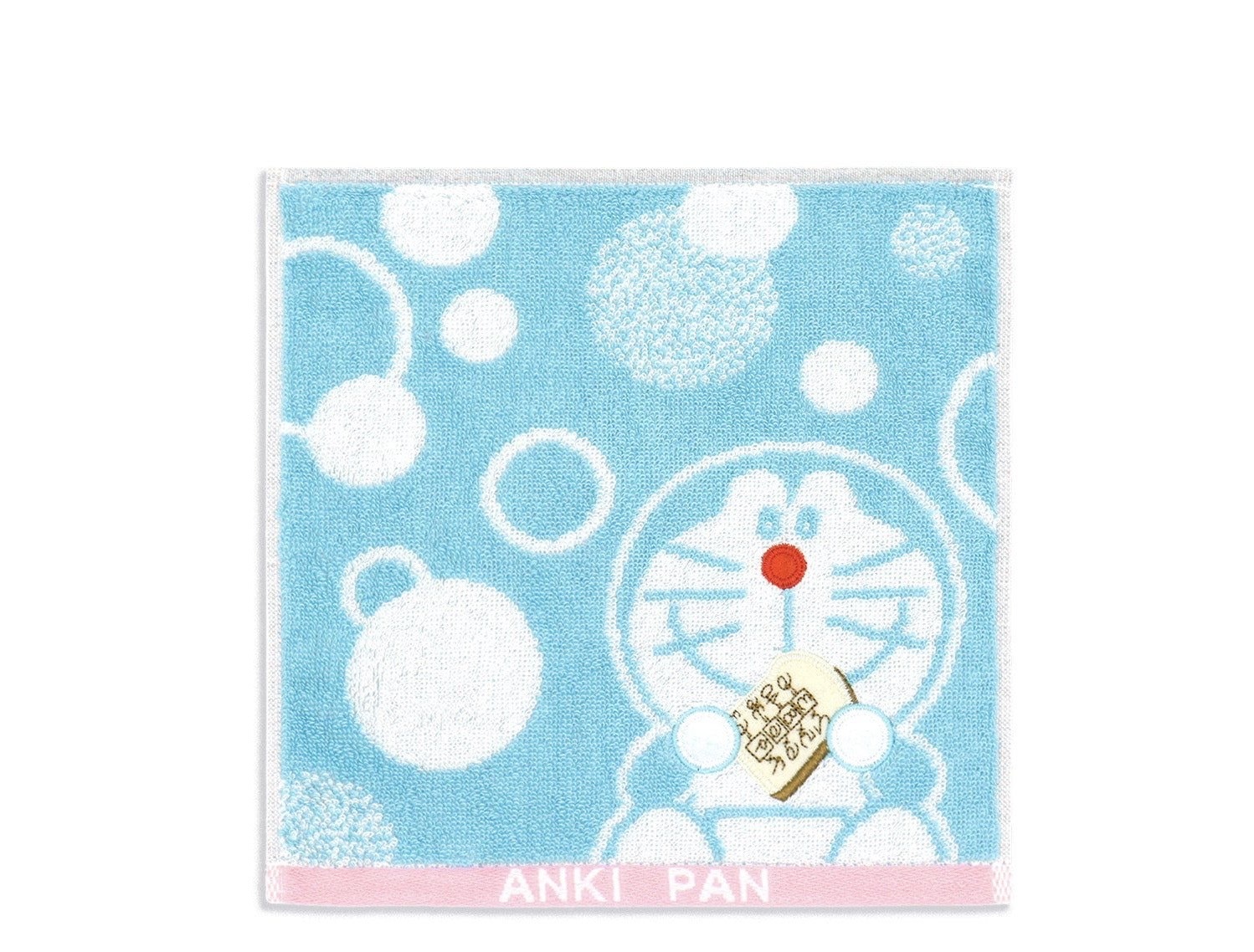 JP 多啦A夢記憶麵包造型刺繡方巾 淺藍 1957 OS250829