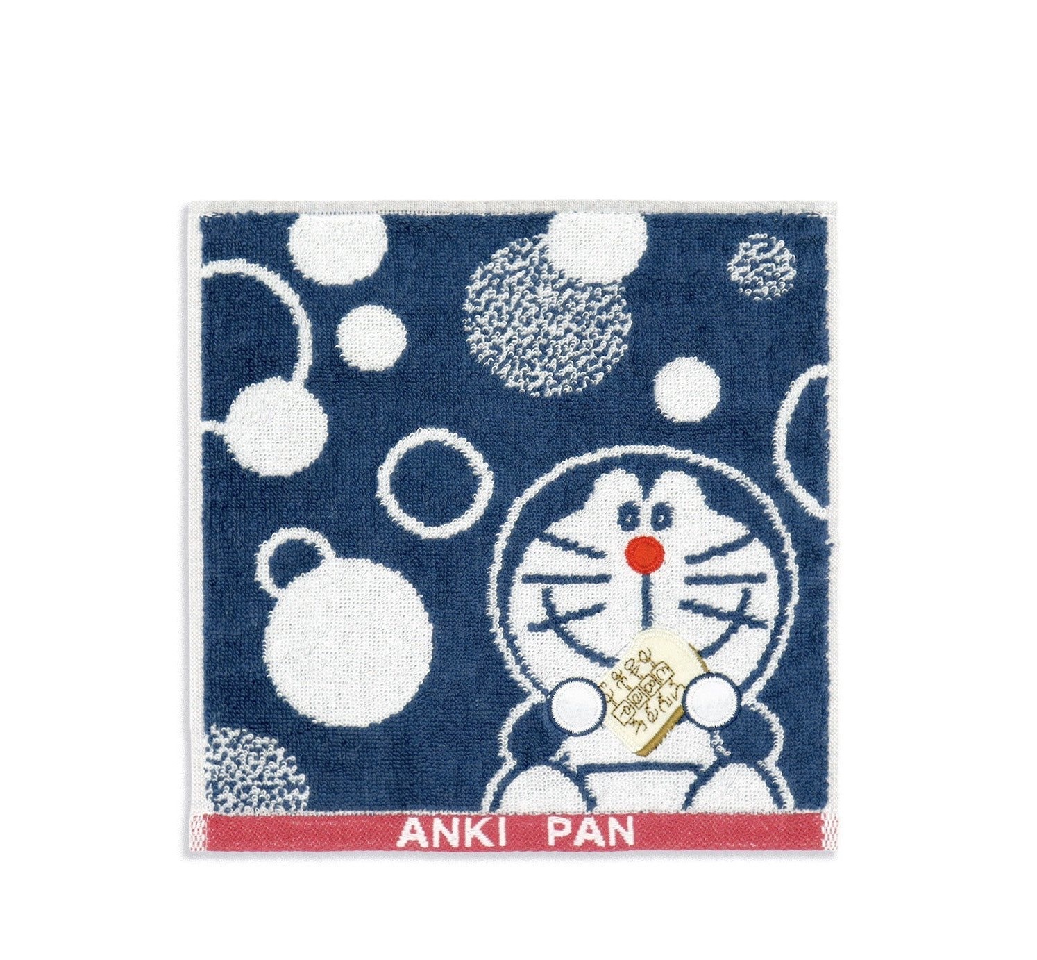 JP 多啦A夢記憶麵包造型刺繡方巾 深藍 1088 OS250829