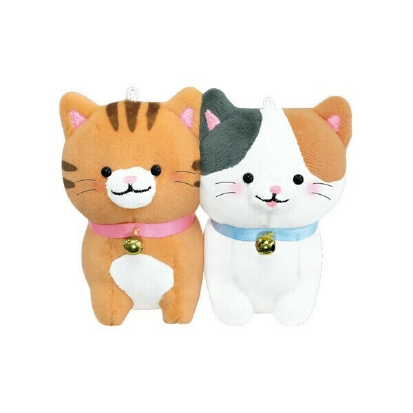 JP 黃貓三色貓麻糬公仔吊飾 2P 1131