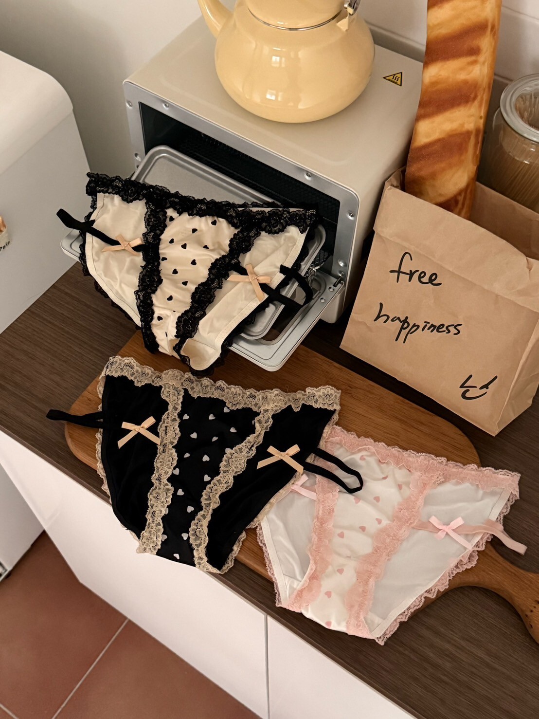 古早味辣妹 純欲鏤空蕾絲波點小褲3colors