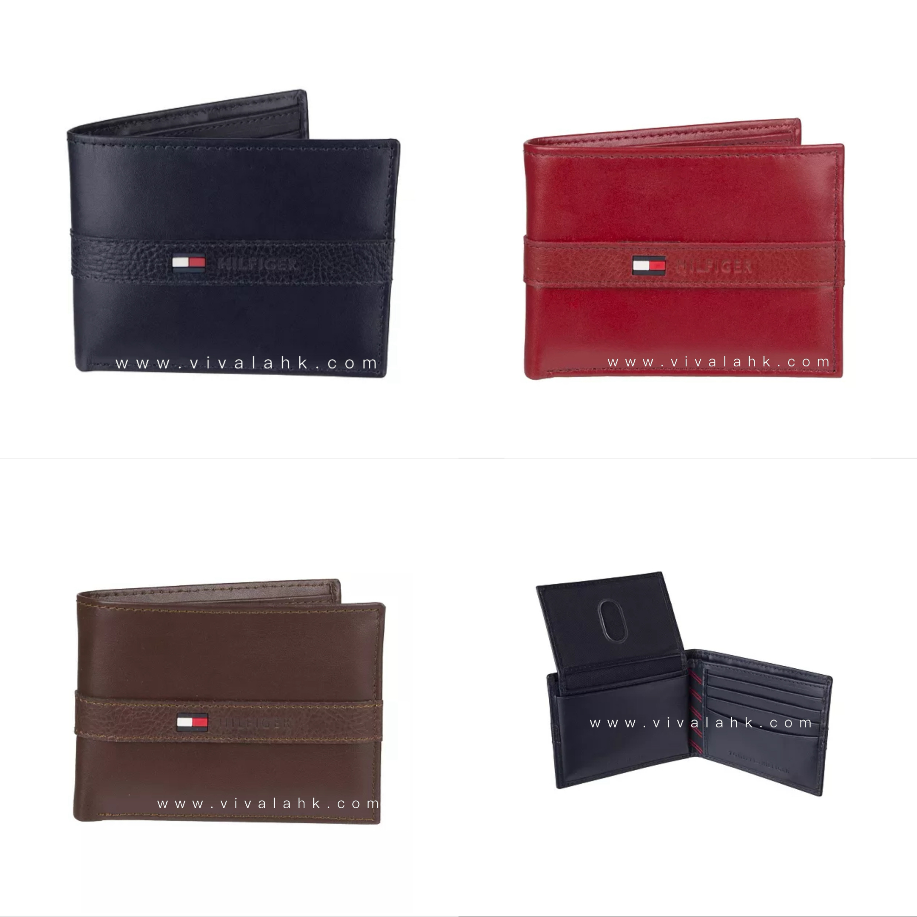 Tommy Hilfiger - 男裝真皮銀包 (相位可拆出)