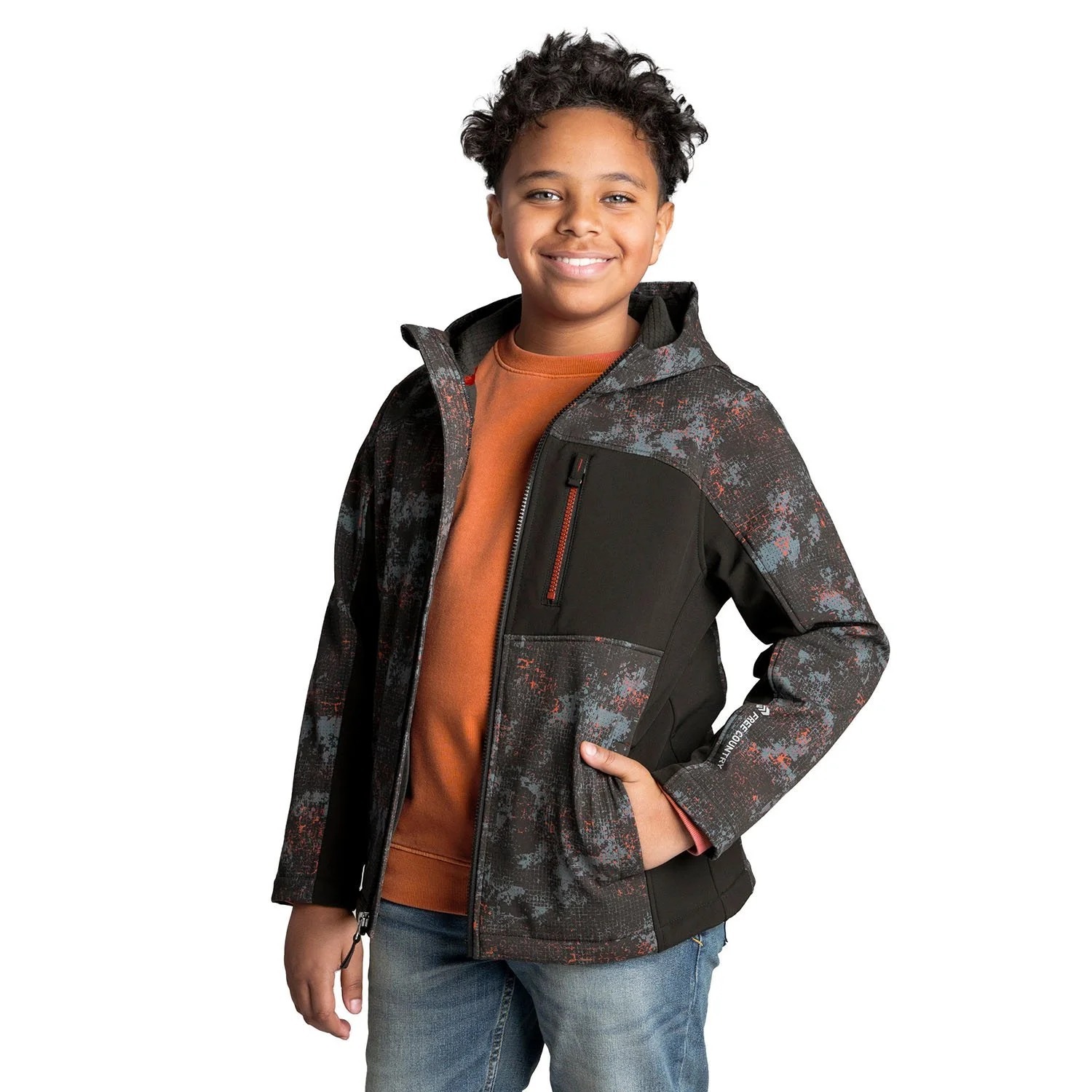 【預購】Free Country G082914 男童拉鏈有帽外套