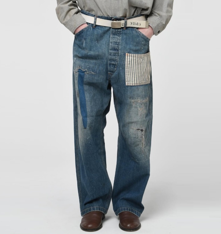 8/30 RELEASE: BOWWOW 2025 A/W LAPD PRISONER DENIM PANTS AGED - INDIGO PRE ORDER ITEM (預訂中)