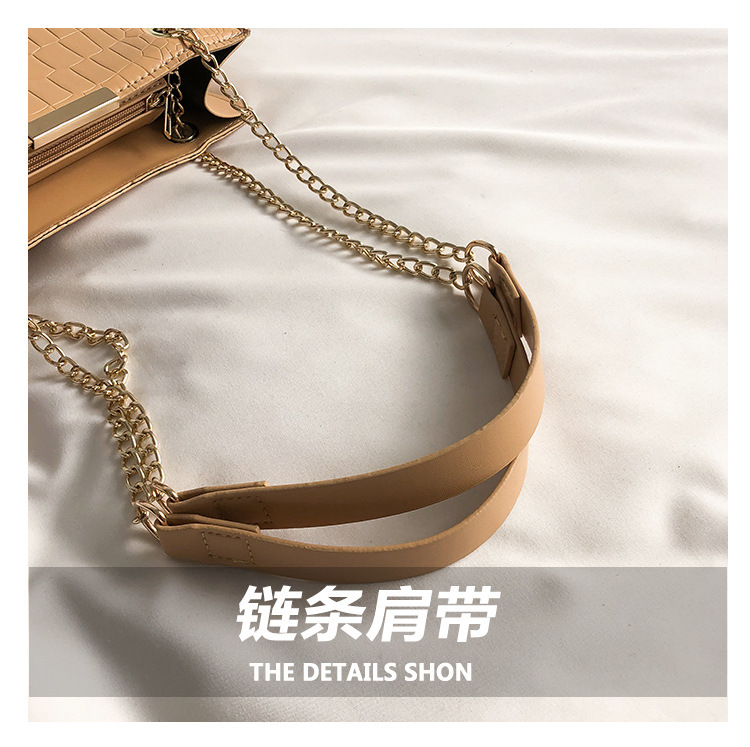 MCPA22119 韓版時尚鏈條單肩斜背小方包-0535