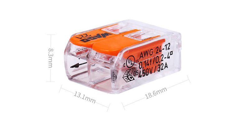 B033-A  WAGO 2x4mm 接線玉