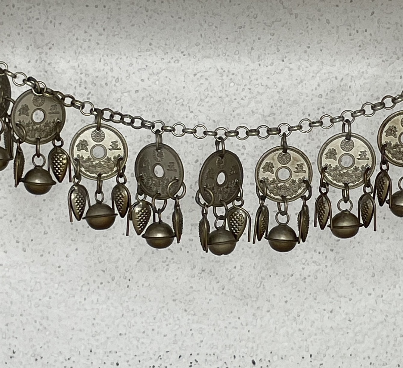 J29(短)-燻全焊接加密五錢單層鈴鐺鏈條76cm