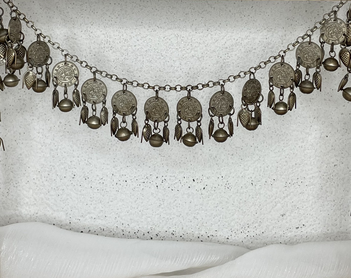 J30(短)-燻全焊接加密十錢單層鈴鐺鏈條86cm