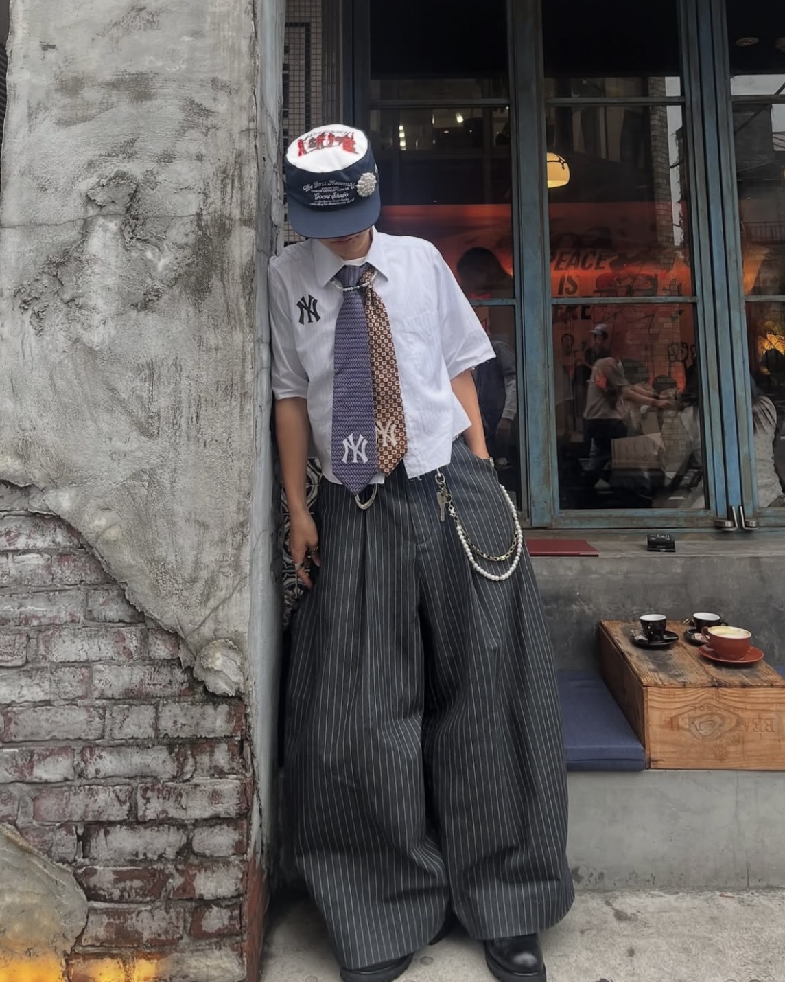 <快速出貨>PUSH PUSH PP STRIPES PANTS 條紋寬鬆長褲 兩色