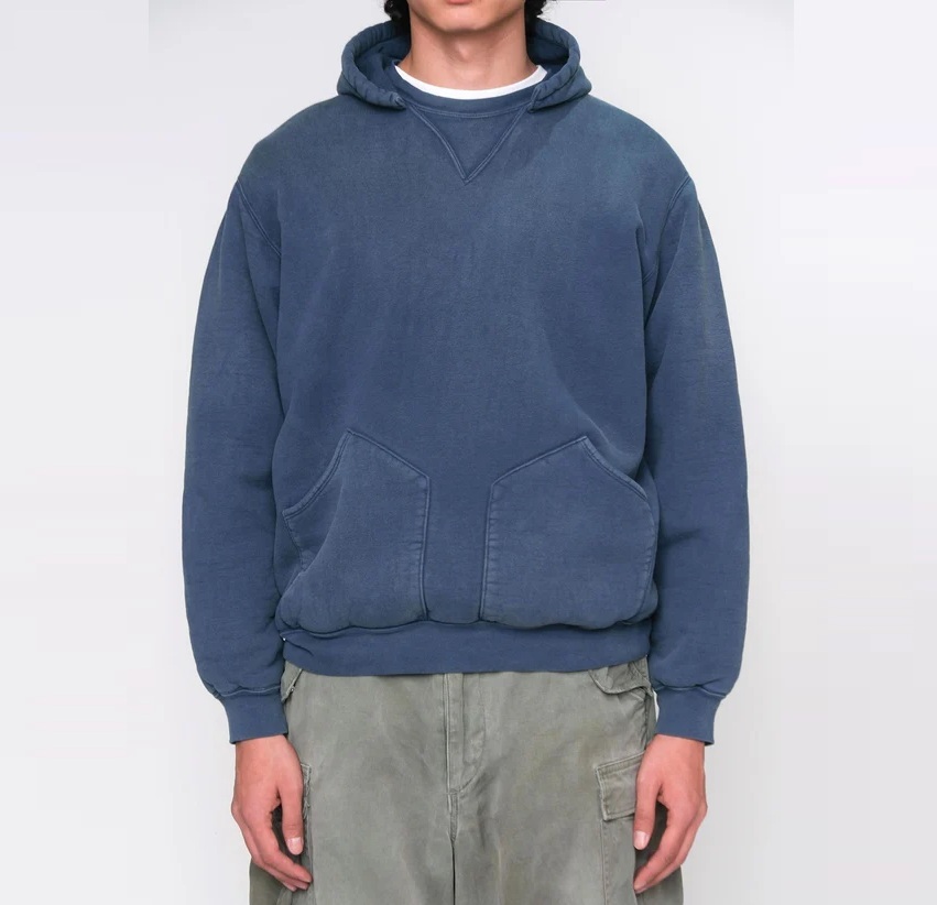 ON SALE: A.PRESSE 2025 VINTAGE ATTACHED HOOD SWEAT PARKA (25AAP-05-10) - BLUE SIZE 3 PRE ORDER ITEM (預訂中)