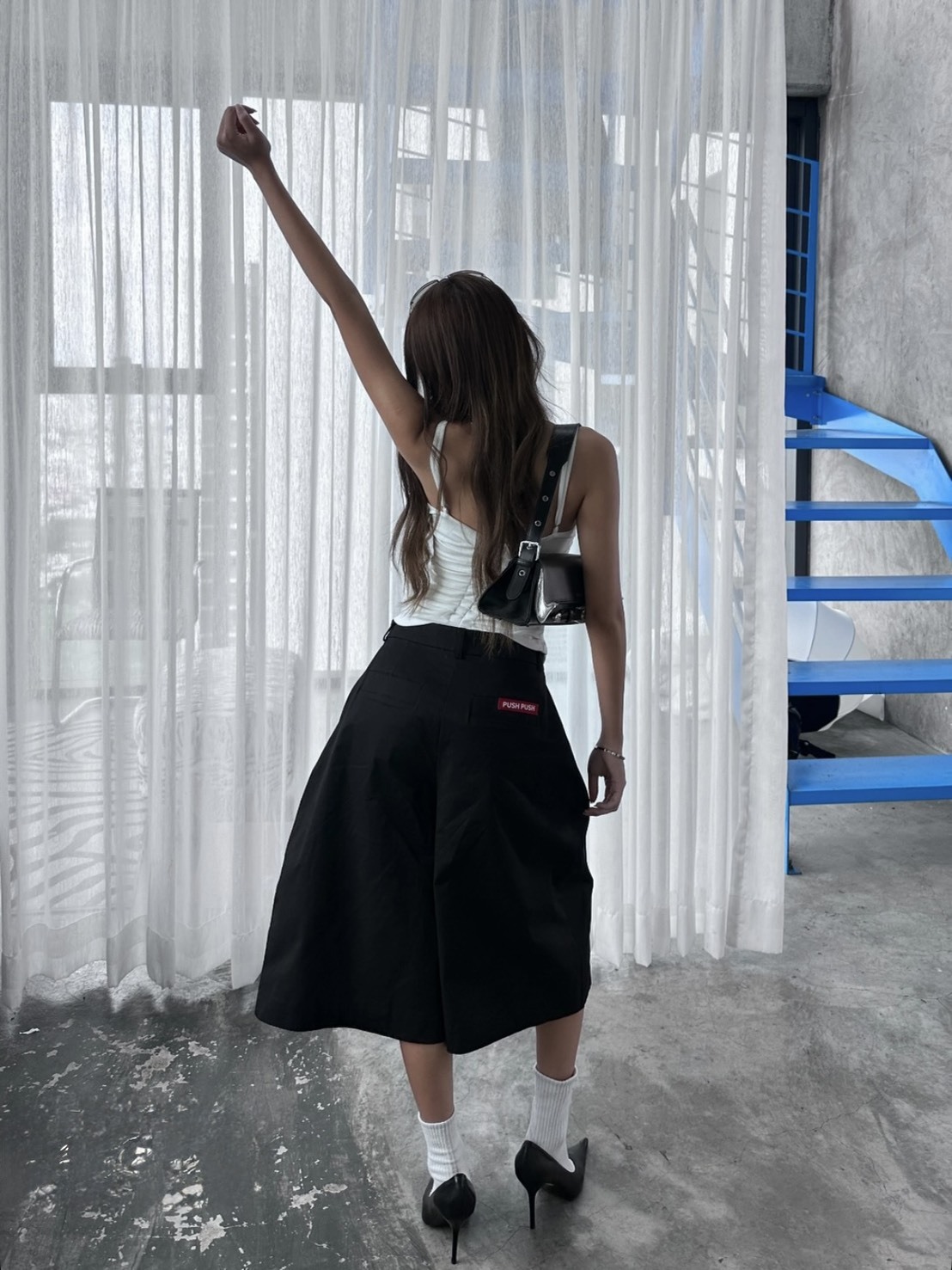 <快速出貨>PUSH PUSH PP DUME JORT 西裝寬鬆七分褲 兩色