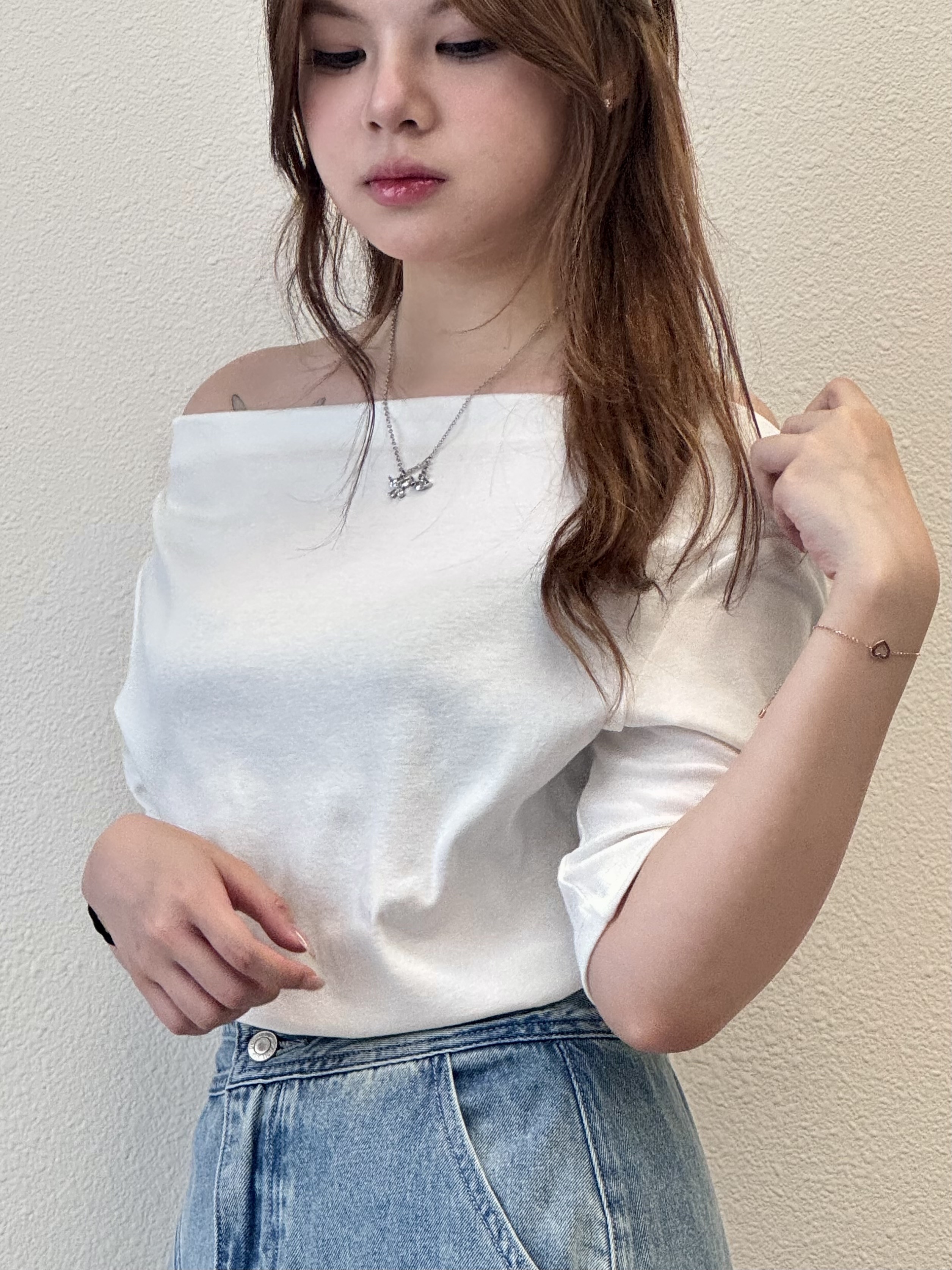 露鎖骨～大船領中袖TEE - BL53779（兩件-30）