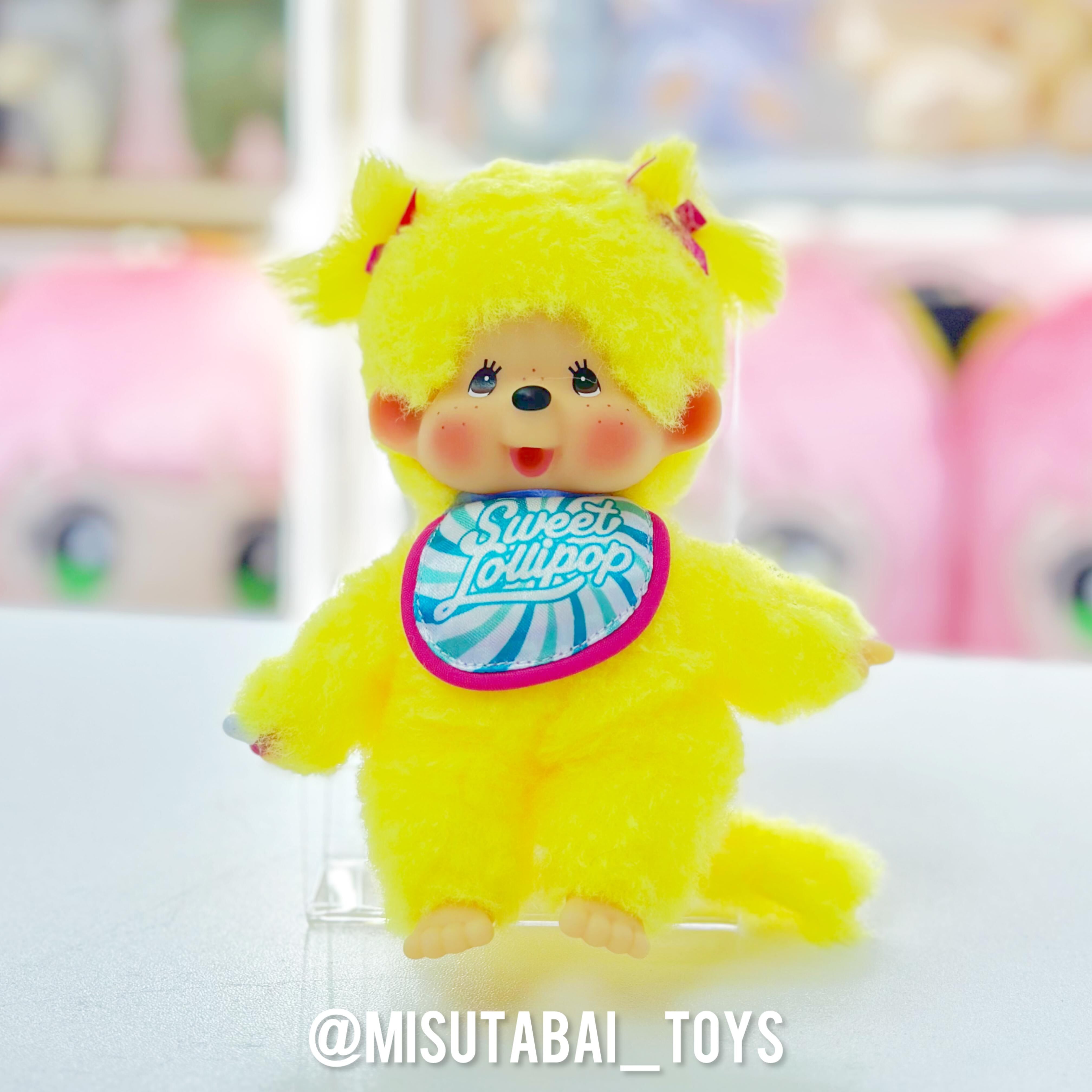 Monchhichi Sweet Lollipop K/C Girl Yellow Keychain Plush Toy