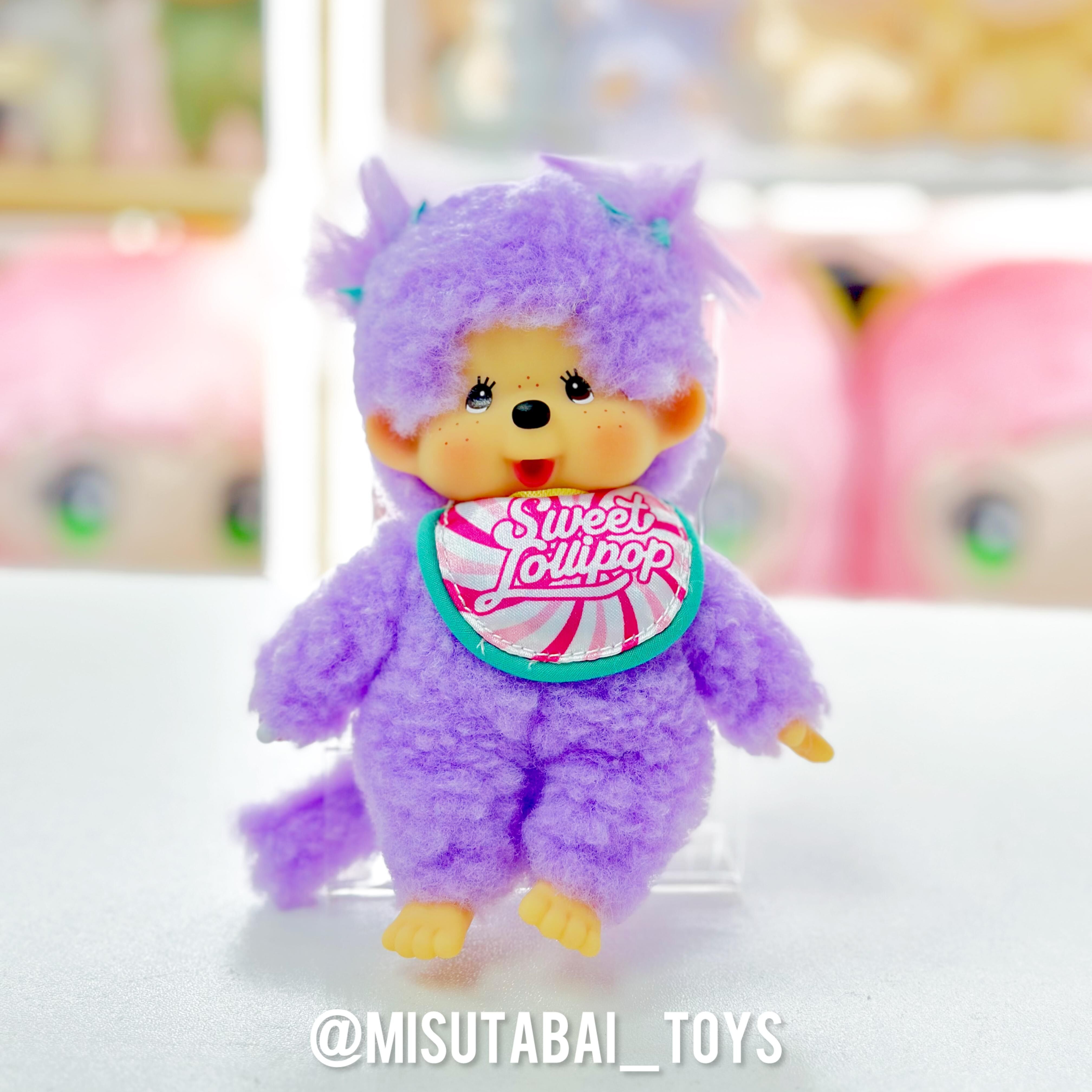Monchhichi Sweet Lollipop K/C Girl Purple Keychain Plush Toy