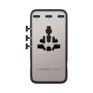 MOMAX 1-World² 205W 七接口雙 AC 旅行充電插座 UA28UKL - TI