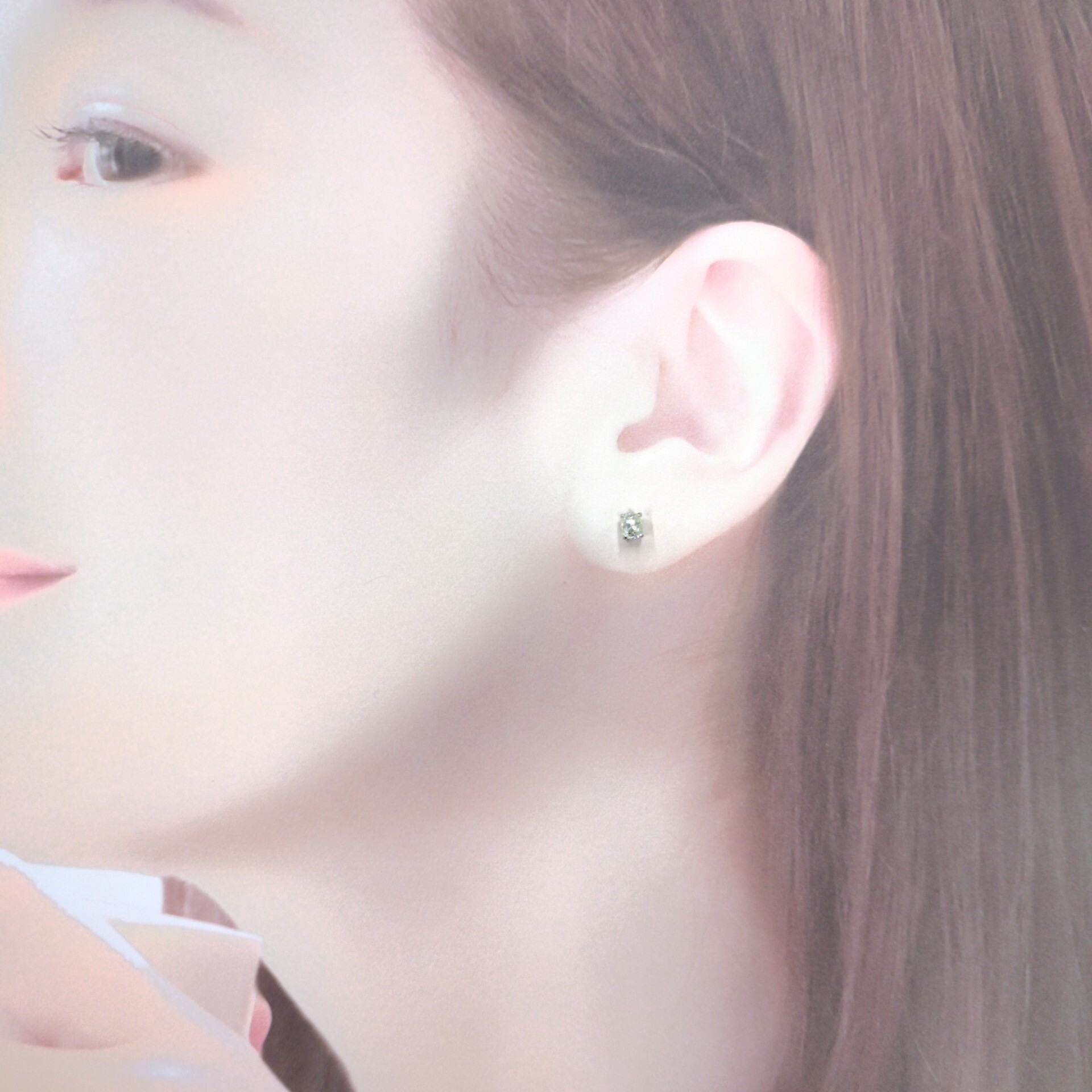 18K White Gold 0.85ct Oval Cut Diamond Earrings