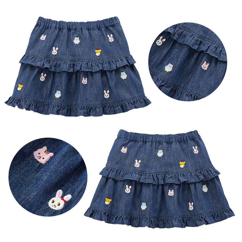 𝐌𝐢𝐤𝐢 𝐇𝐨𝐮𝐬𝐞 動物滿刺繡牛仔蛋糕裙