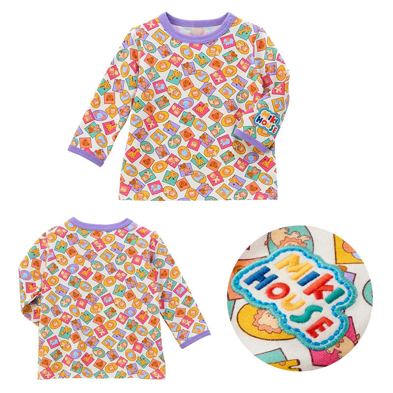 🐻𝐌𝐢𝐤𝐢 𝐇𝐨𝐮𝐬𝐞 動物樂園色彩繽紛長袖上衣