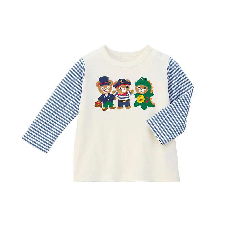 𝐌𝐢𝐤𝐢 𝐇𝐨𝐮𝐬𝐞 小熊小兔恐龍刺繡長袖上衣