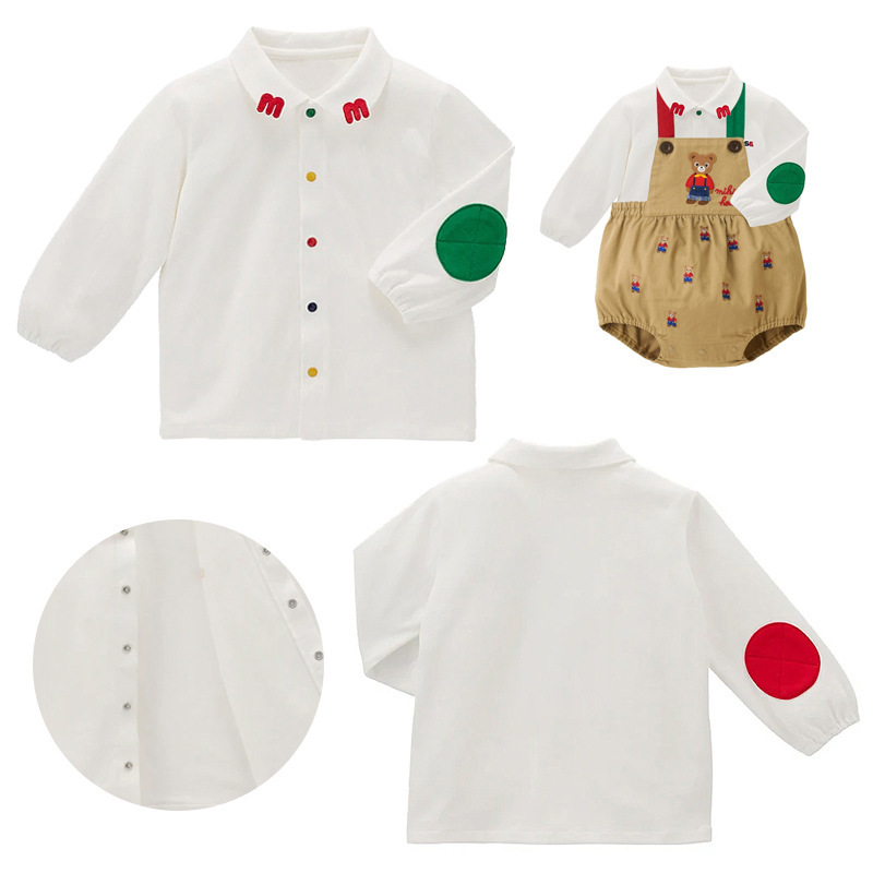 𝐌𝐢𝐤𝐢 𝐇𝐨𝐮𝐬𝐞 M字刺繡長袖襯衫