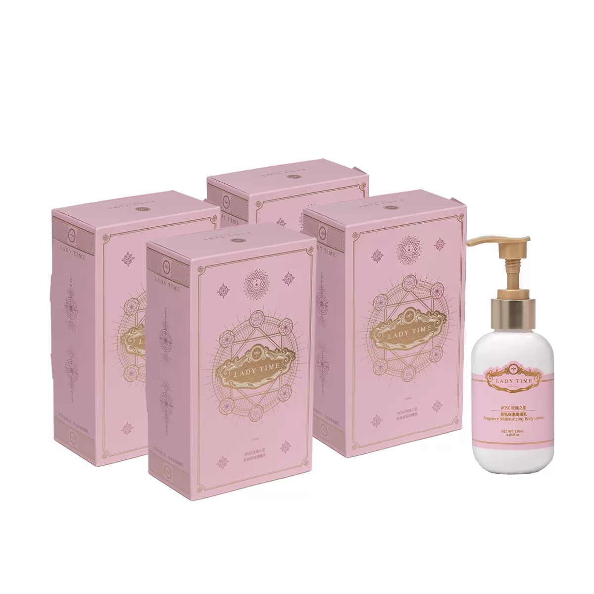 (BID114)【現貨】LADY TIME玫瑰之星香氛保濕潤膚乳120ml