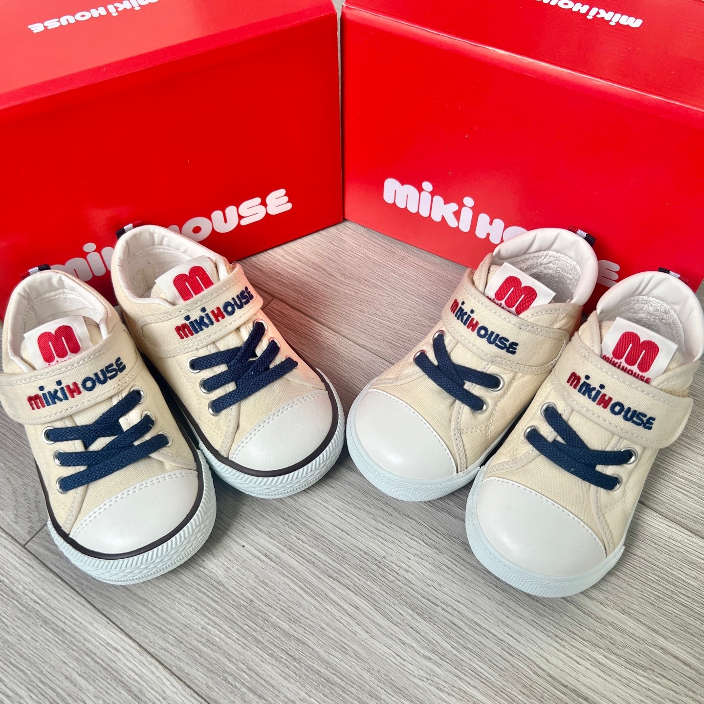 𝐌𝐢𝐤𝐢 𝐇𝐨𝐮𝐬𝐞 百搭魔術貼帆布鞋橡膠底鞋