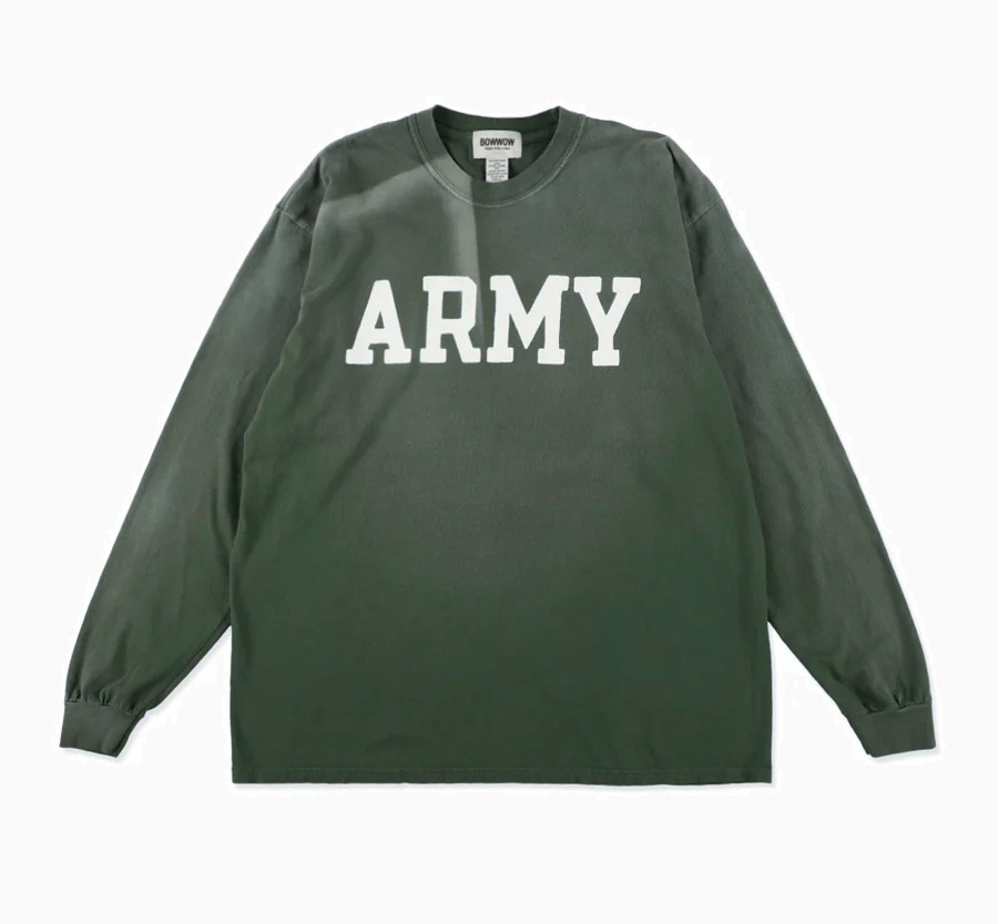 8/30 RELEASE: BOWWOW 2025 A/W ARMY LS AGED - PRE ORDER ITEM (預訂中)
