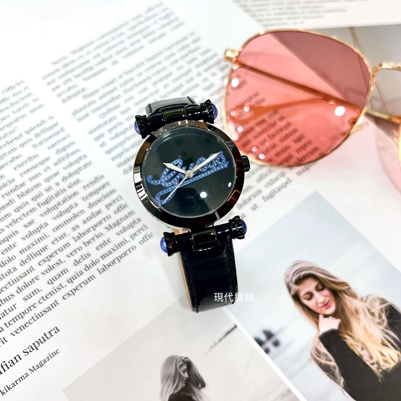 【Guess】時尚摩登率性漆皮腕錶GWW0057L5 33mm 現代鐘錶