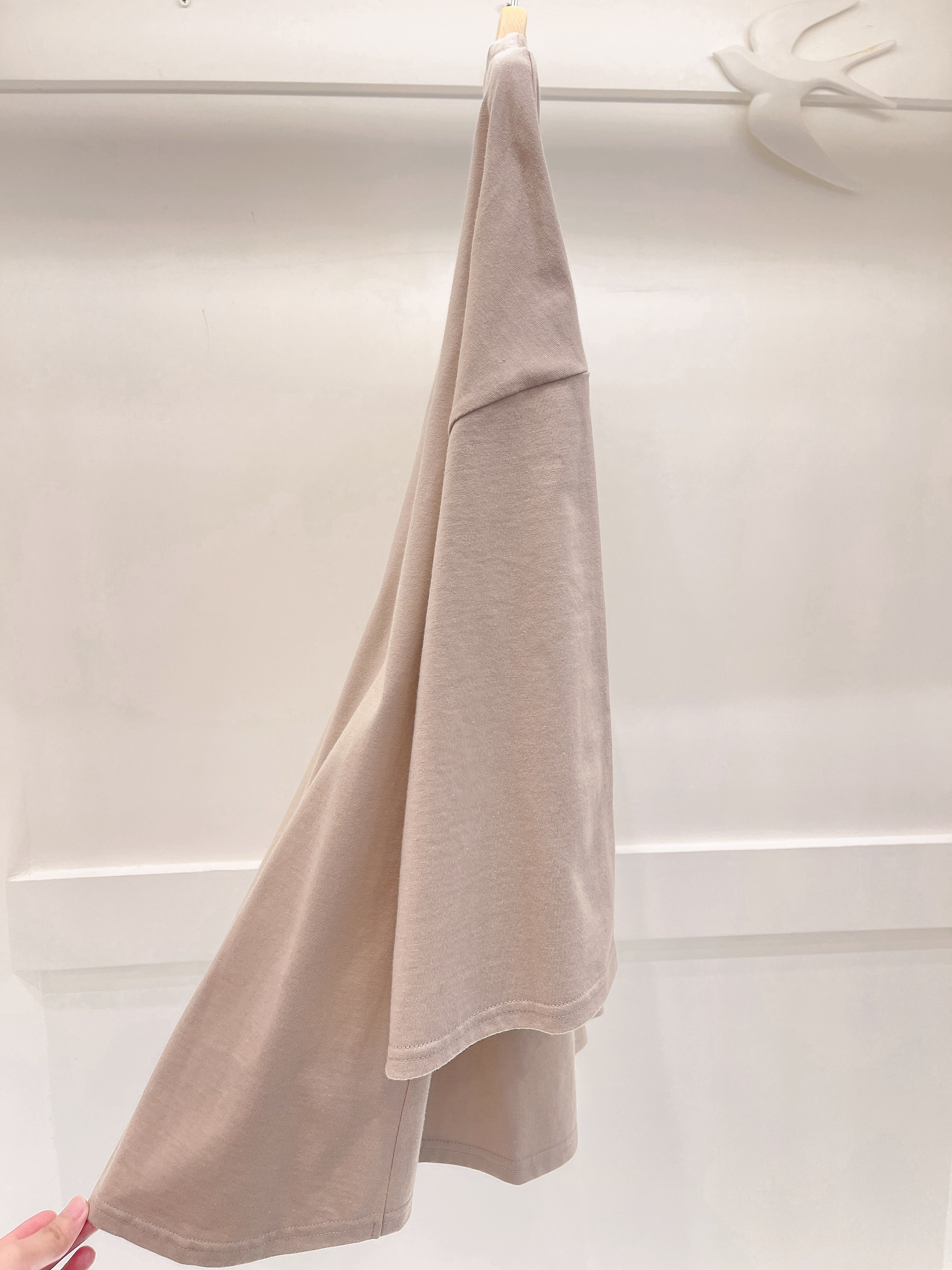 七分袖寬瓶套頭衫