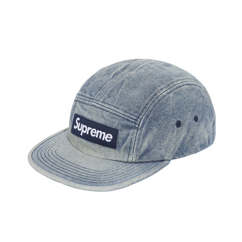 -(B05)-SUPREME WASHED CHINO TWILL CAMP CAP 水洗帽 單寧/虎紋/黑色/棕色/螢光/粉色/綠色-FW25H39