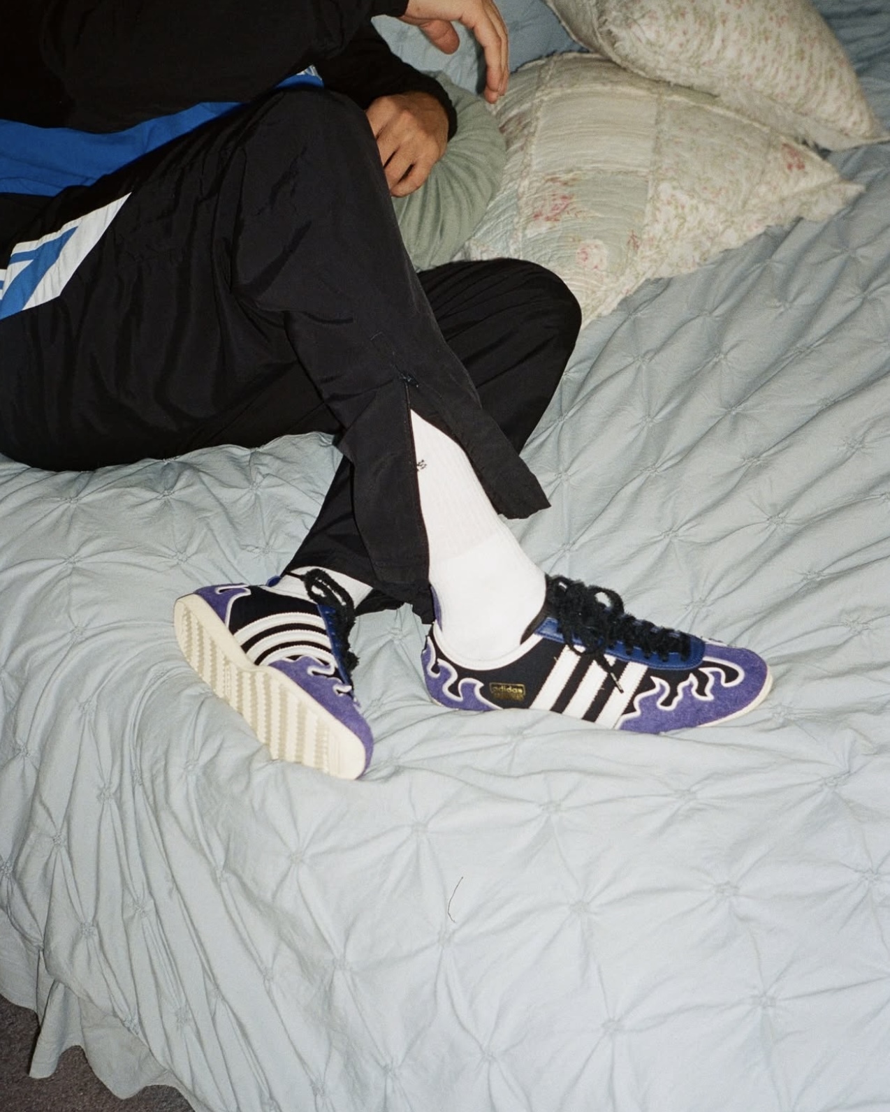 【Focus Store】預購 Brain Dead x adidas Japan Lo "Black Warm Vanilla" 深藍色 火焰 JQ9214