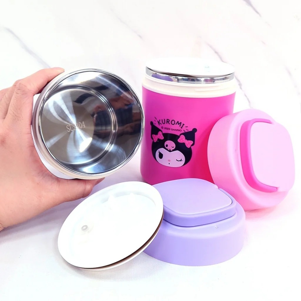 台版Kuromi 手提便當盒 保溫壺 500ml