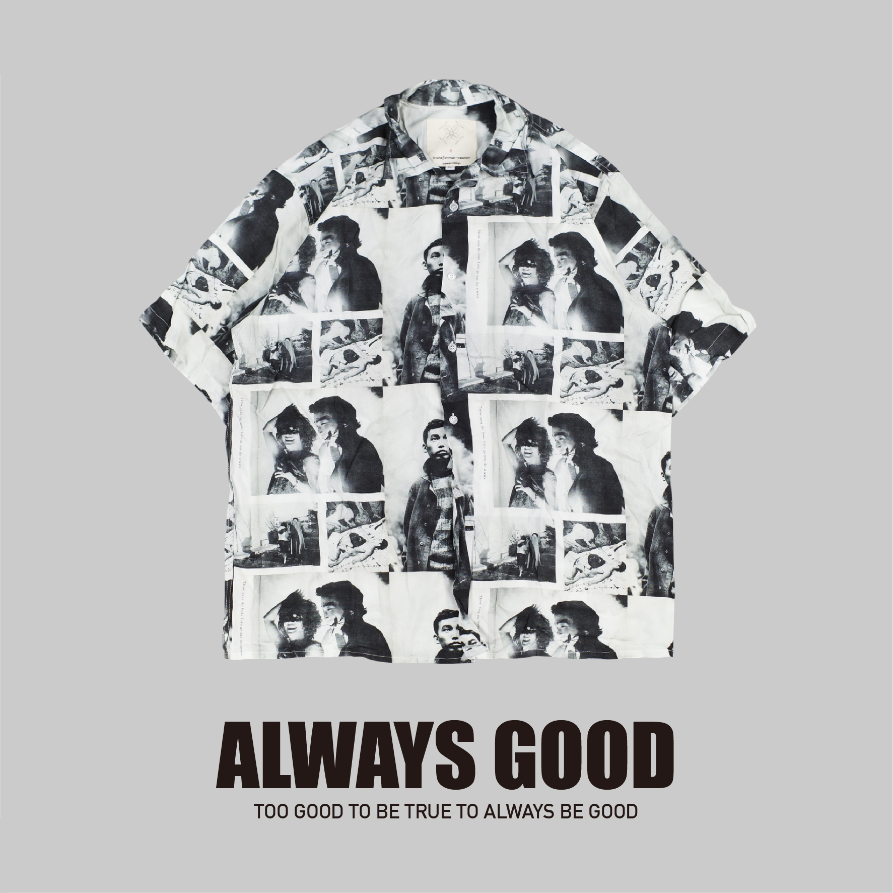 『Always_Good』色情寫真 滿版 印花 短袖襯衫