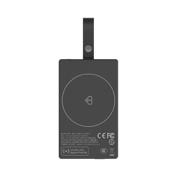 MOMAX 1-Power Badge+ 移動電源 Find My 全球定位器 BR16D - Black