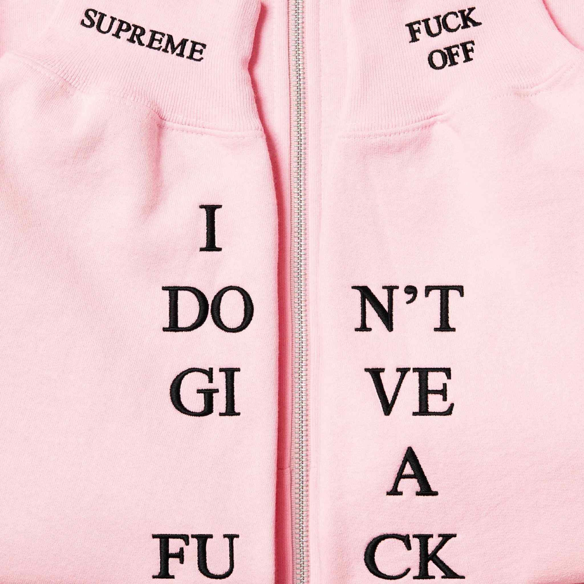Supreme IDGAF Zip Up Hooded Sweatshirt (4Colors)