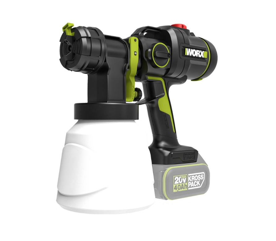 "WORX"威克士 無刷鋰電噴漆槍(鋰20V)(4.0Ah電+2A充電器)-[WU056]