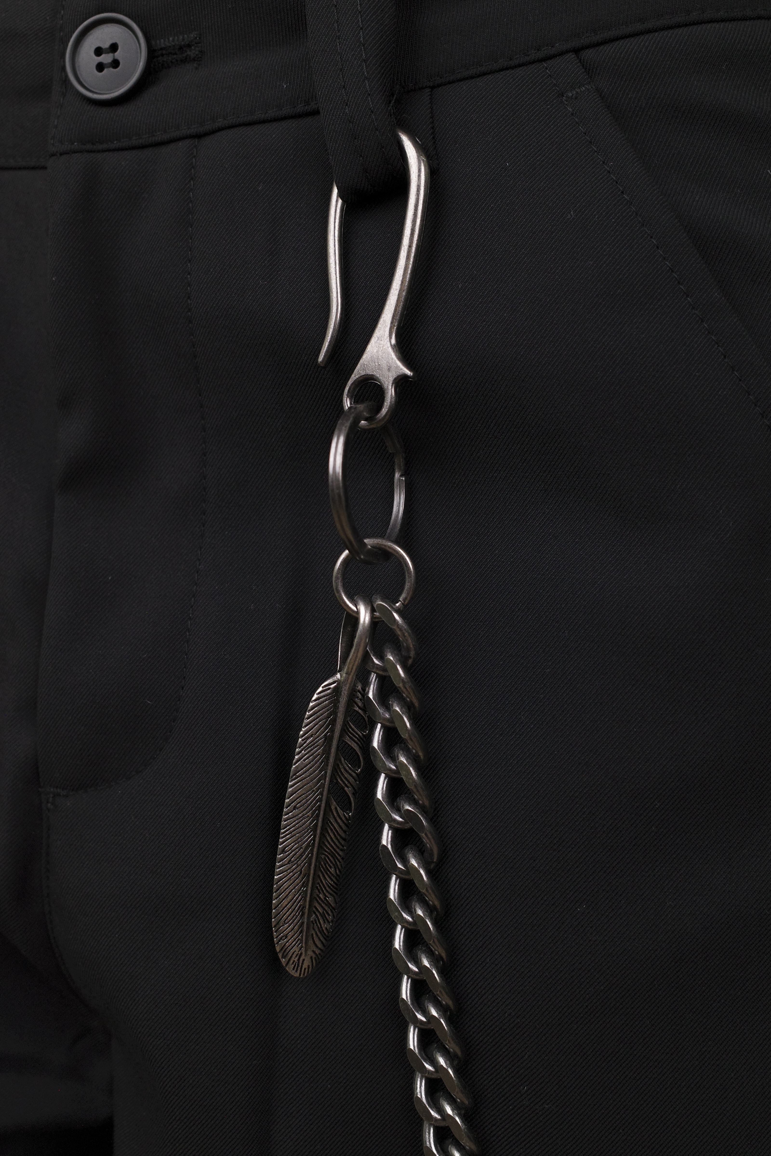 『Always_Good』做舊銀 羽毛 掛勾 褲鏈