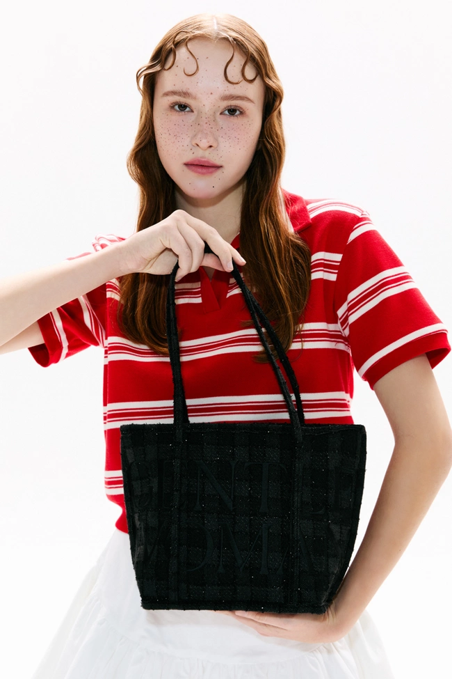 Gentle Woman Gingham Soiree Hauler Bag(Black)