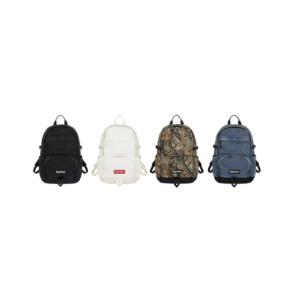 -(C019)-SUPREME DENIM CORDURA BACKPACK 單寧 後背包 電腦包 黑色/單寧藍/白色/落葉-FW25B1