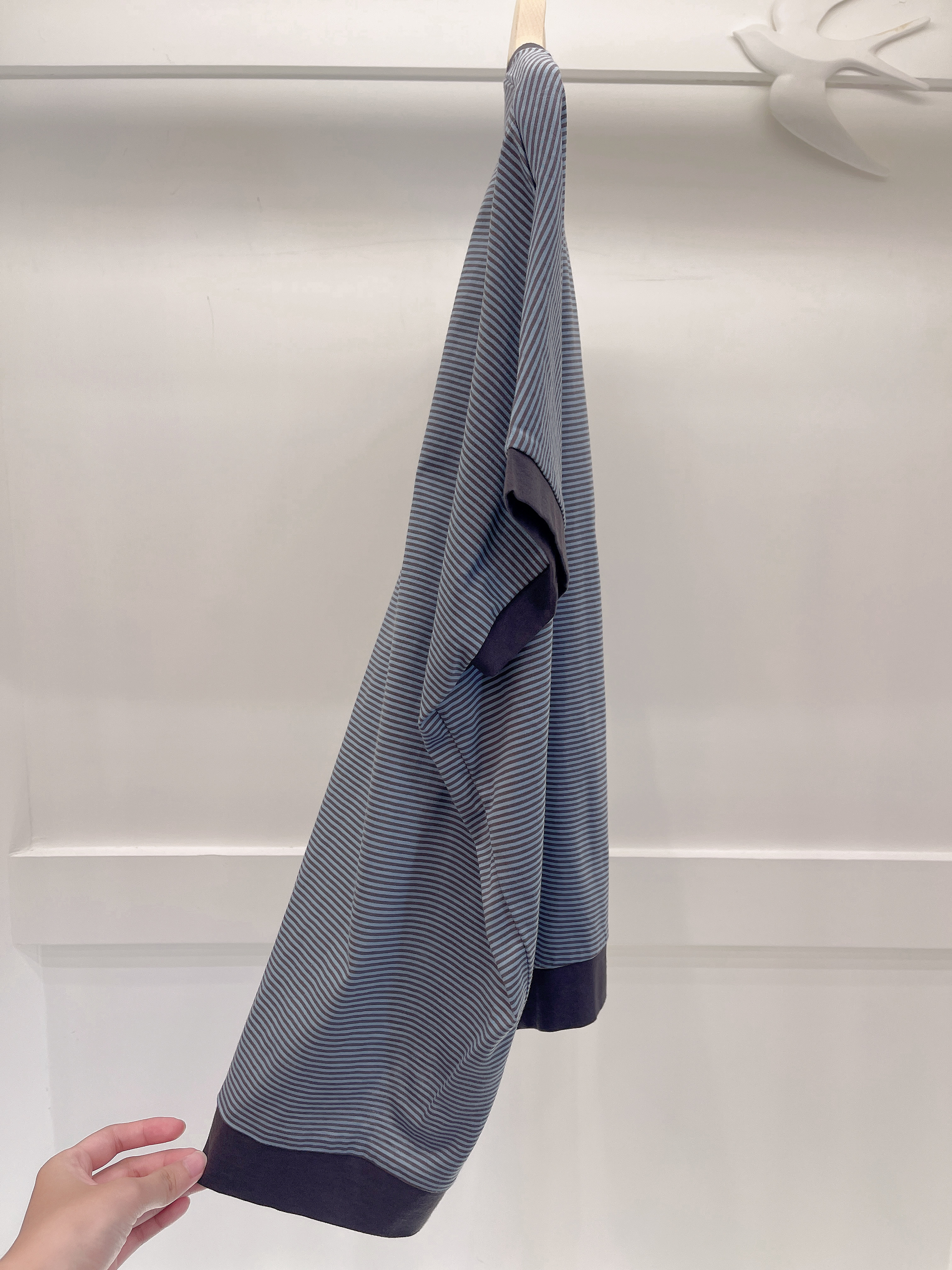 Vent有機棉天竺條紋套頭衫