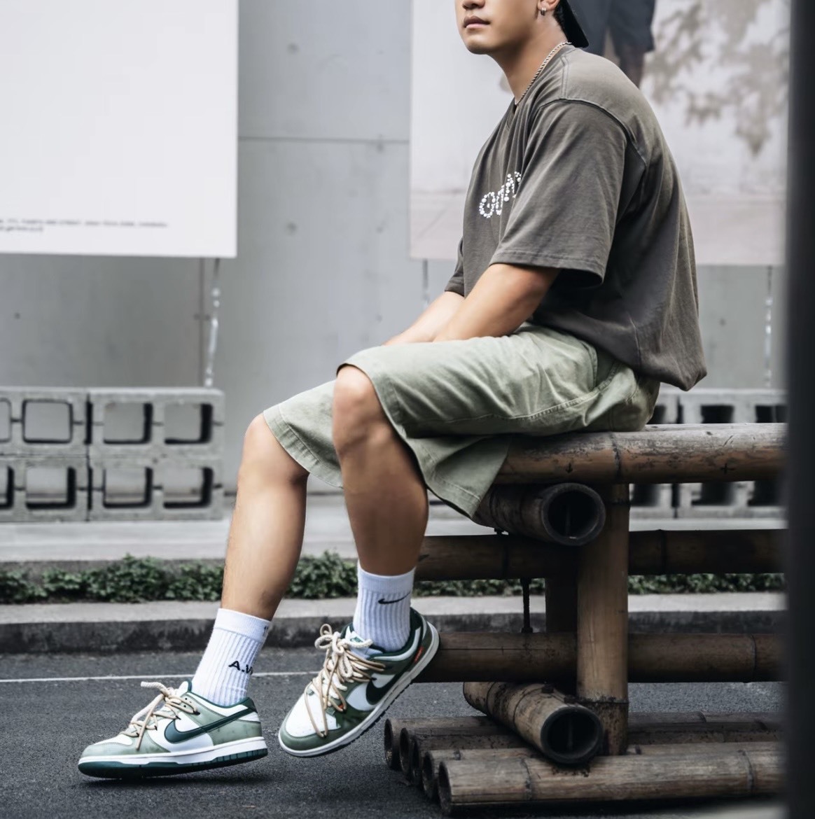 【訂製鞋款】Nike Dunk Low 中國風 青竹林 休閒鞋 板鞋 男女同款 DD1391101(TeamA-青竹林S-BOX)