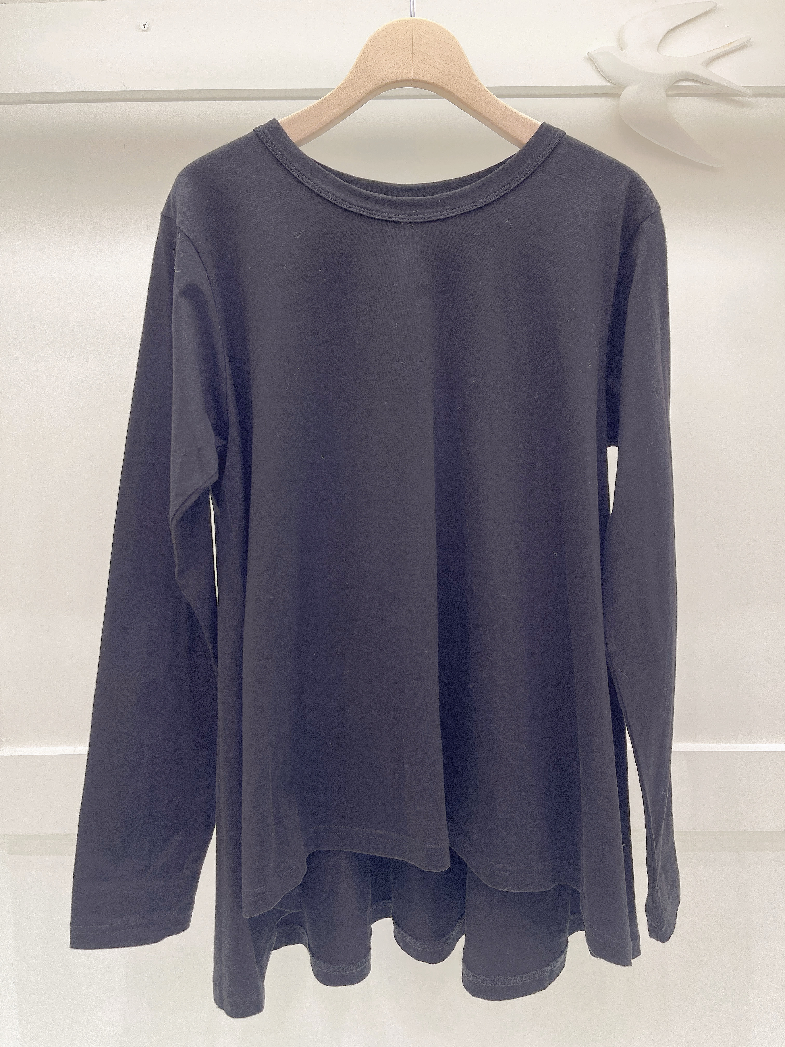 圓領喇叭長袖上衣