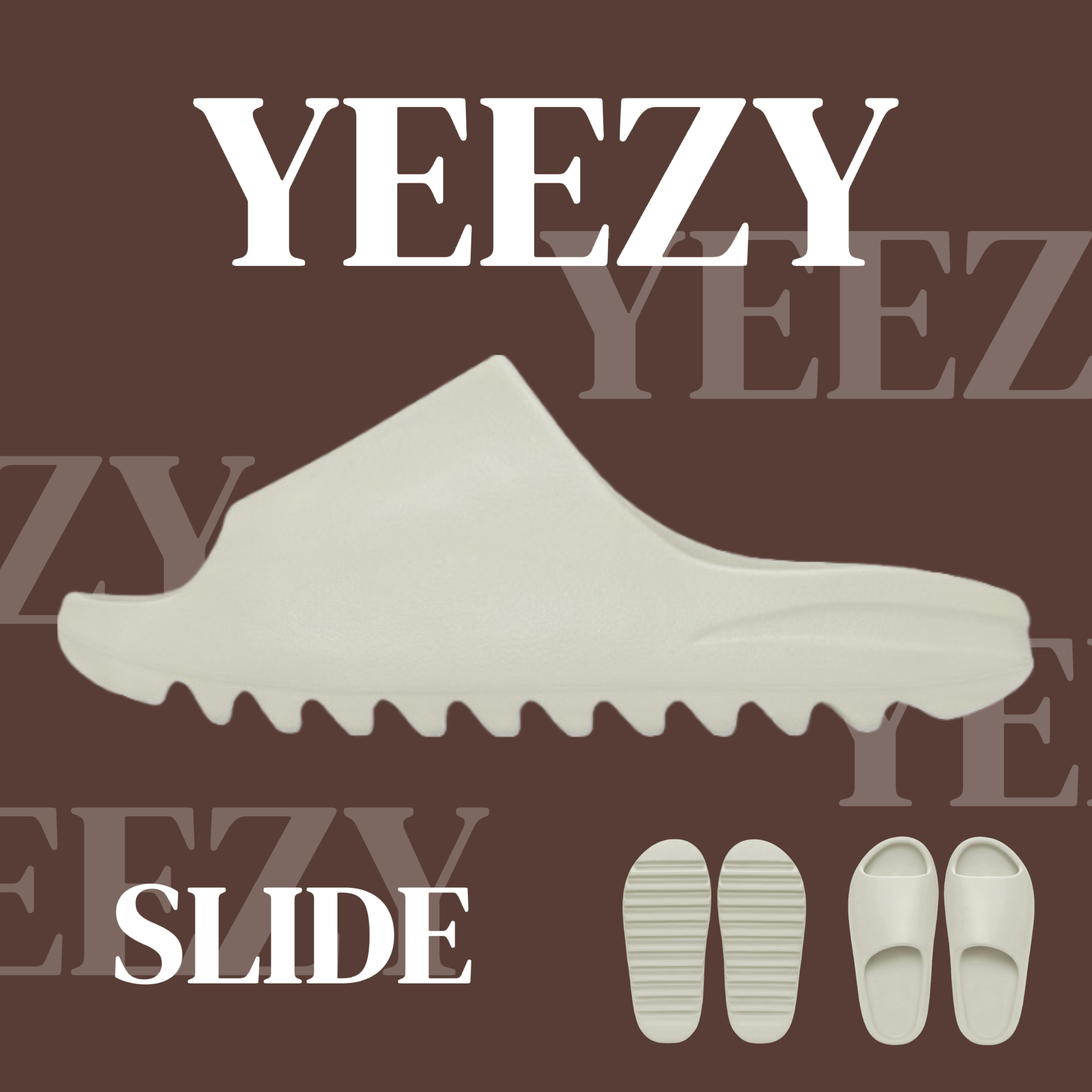 YEEZY SLIDE 米白 象牙白 YE KANYE WEST 拖鞋 鋸齒 休閒 YS-01