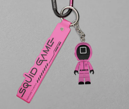 魷魚遊戲鎖鑰扣 - 正方形面具士兵