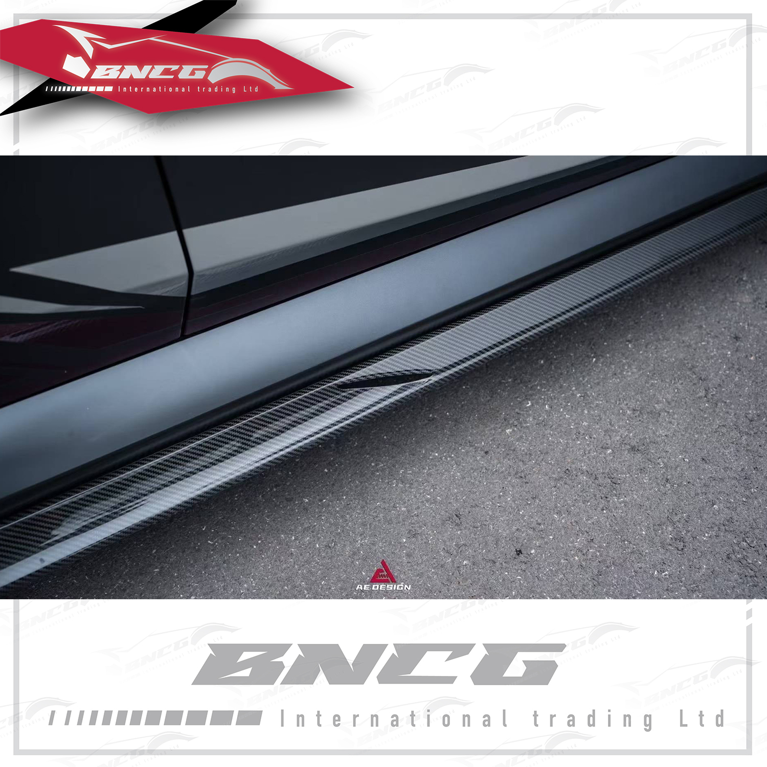 寶馬 BMW G90 M5 乾碳纖維 外觀件 空力套件 AE Design款 前下巴 後下巴 側裙 前風刀