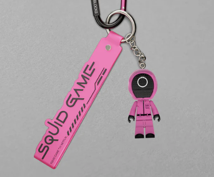 魷魚遊戲鎖鑰扣 - 圓形面具士兵