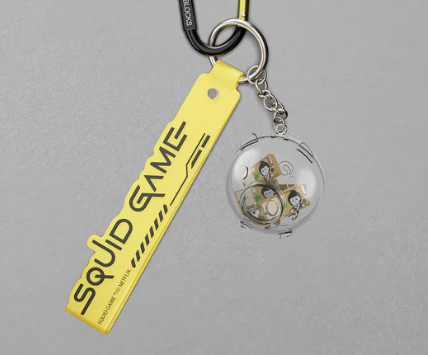 魷魚遊戲鎖鑰扣 - 金豬撲滿