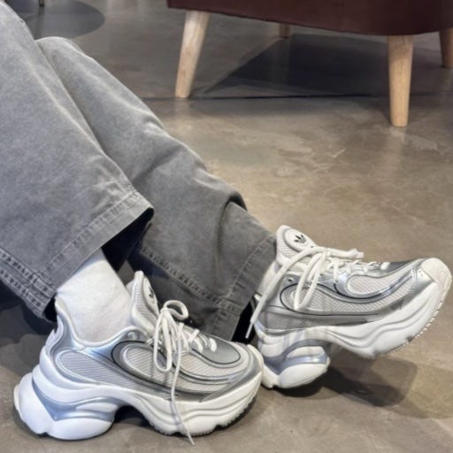 【Luxury】ADIDAS ORIGINALS OZVENUZW 老爹鞋増高銀 KIO557 KI0583 蝴蝶鞋 液態銀色 黑金 厚底增高 舒適軟底