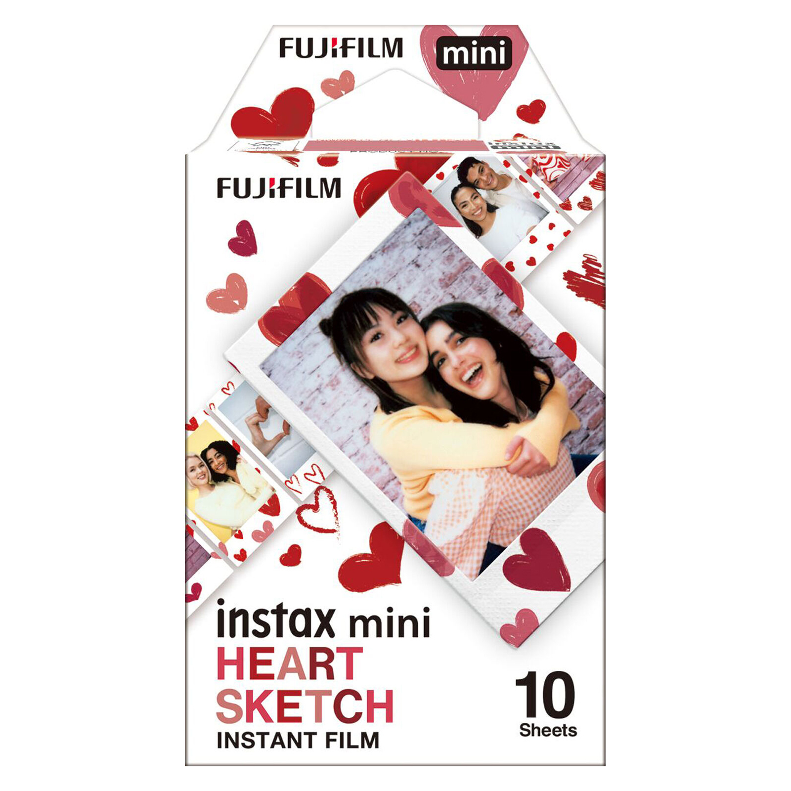 FUJIFILM INSTAX MINI 富士即影即有菲林相紙 10 張 (HEART SKETCH 心形素描)