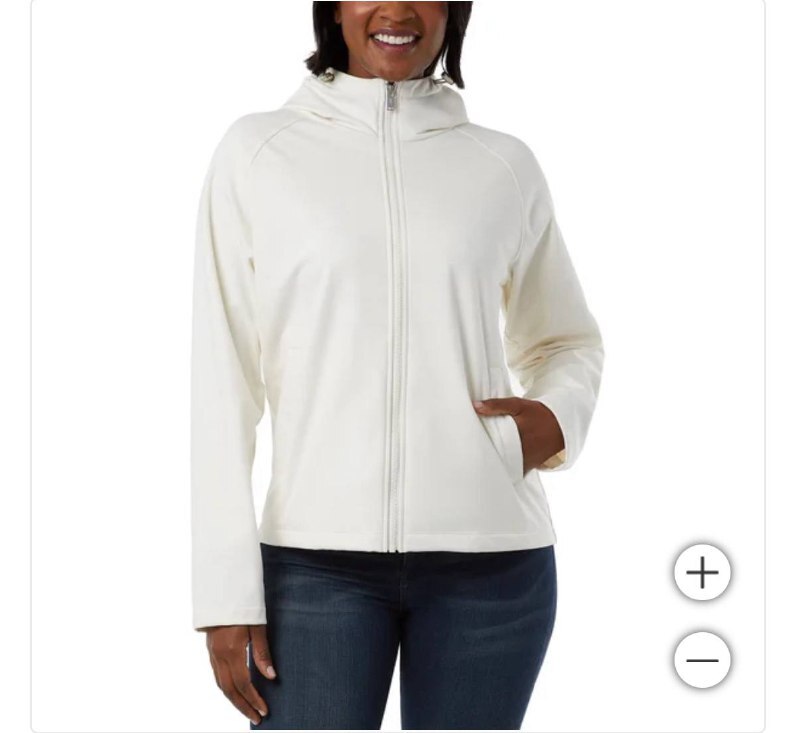 [USW] 32 DEGREE CREAM WOMEN'S SOFTSHELL JACKET, 1897356-CREAM (UZZ147)