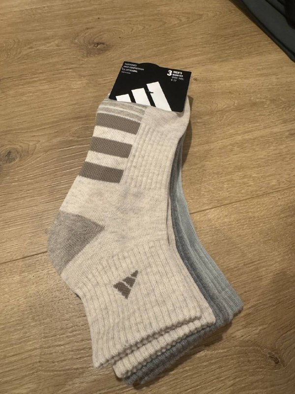 [USW] ADIDAS ALUMINA HEATHER/COOL LIGHT HEATHER/WONDER SILVER 3 MEN'S QUARTER SOCKS, 888254201929 (UZZ150)